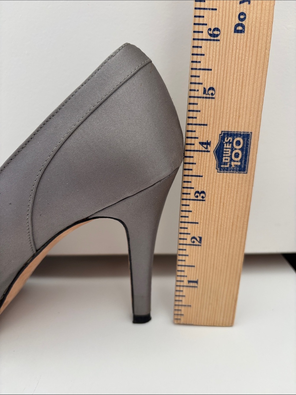 Vaneli Di Notte Pewter Satin Pumps Heels Rhinestone Evening Formal Women Size 7 - Picture 12 of 12